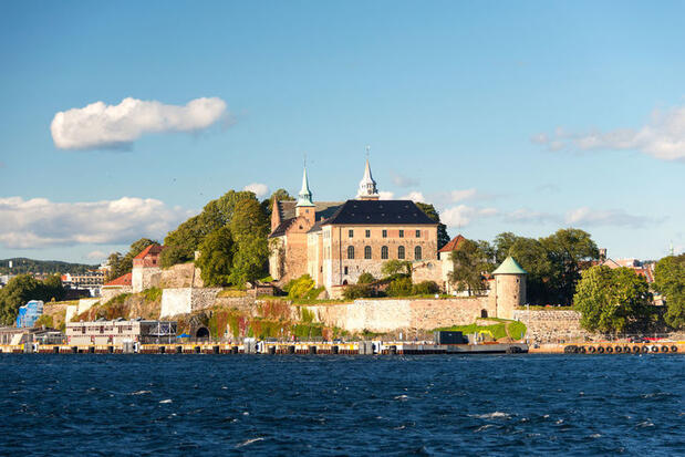 Akershus Fortress against the Oslo fjord