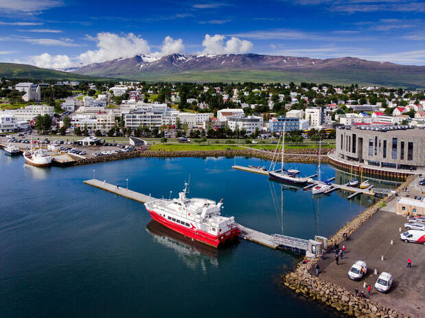 Akureyri, North Iceland, in summer