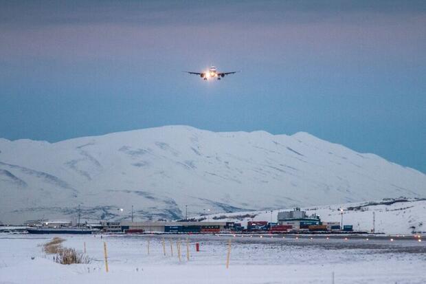 Akureyri Airport in North Iceland