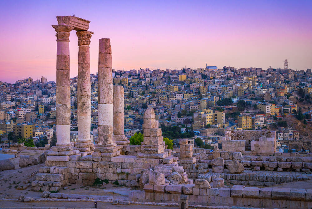 Ancient citadel park in Amman, Jordan