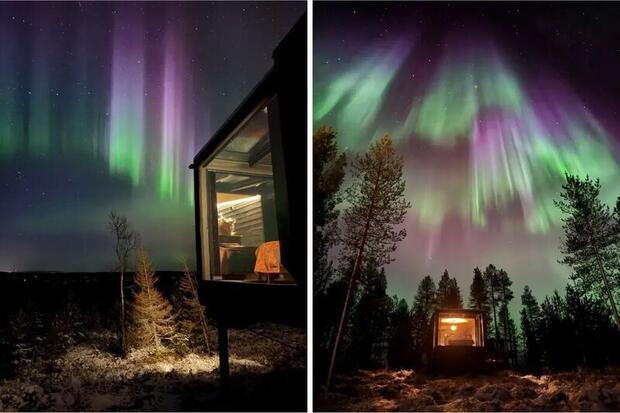 Northern Lights at Arctic Lumo Resort in Kuusamo, Finland