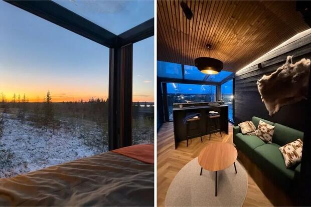 Aurora Spa Room at Arctic Lumo Resort, Kuusamo, Finland
