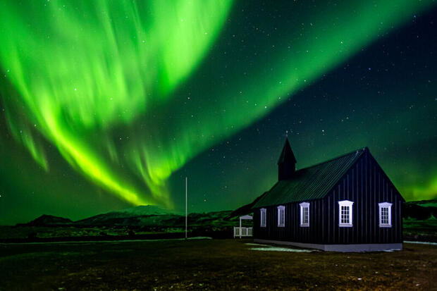 Northern Lights in Snaefellsnes Peninsula, Iceland