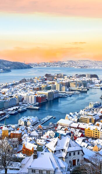 View from Mount Fl&oslash;yen, Bergen