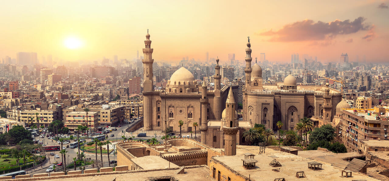 View of Cairo Citadel with the city of Cairo in the background