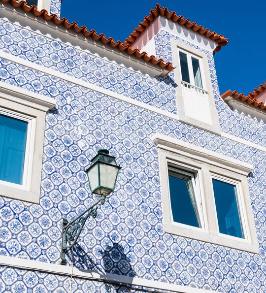 Traditional tiles in Cascais, Portugal