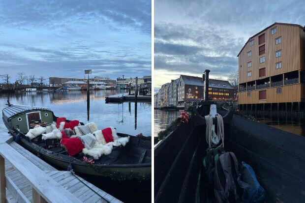 Boat trip on Nidelva River A boat trip on the Nidelva River in Trondheim, Norway