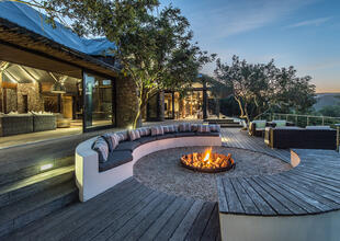 Deck with fire-pit, Settlers Drift, Kariega Game Reserve, South Africa