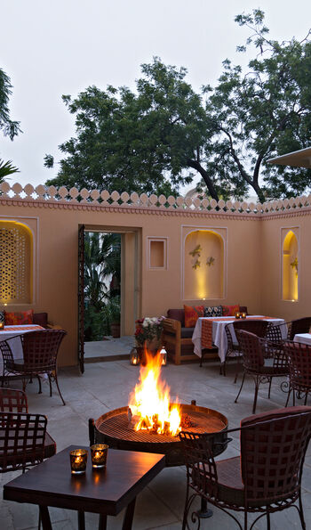 Al fresco dining at Samode Haveli, Jaipur, India