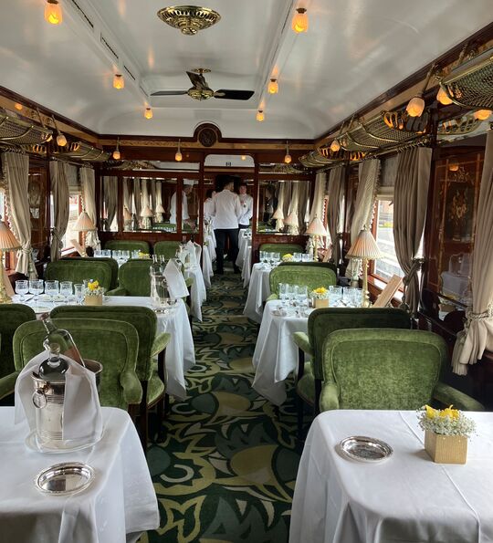 Lunch time in the dining car
