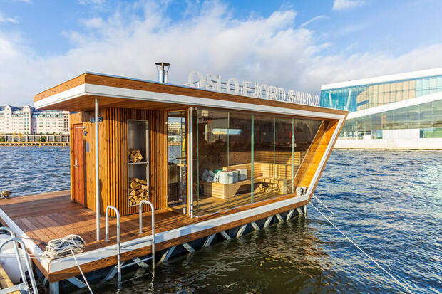 Floating Sauna in the Oslo fjord