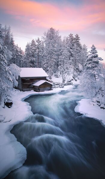 River near Arctic Lumo Resort, Finland