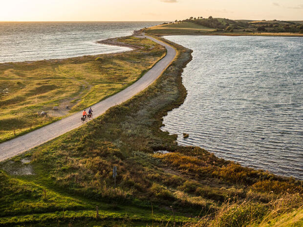 Cycling at Fyns Hoved, Funen, Denmark