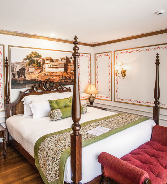 A Deluxe cabin aboard Uniworld's Ganges Voyager II