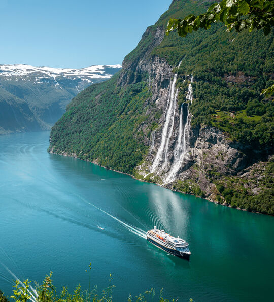 Havila Voyages in Geirangerfjord