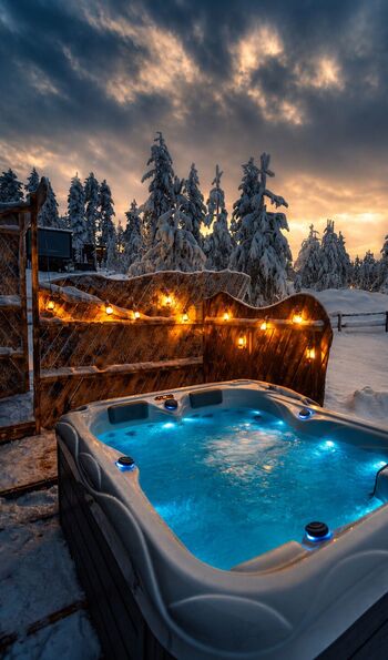 Hot tub at Arctic Lumo Resort