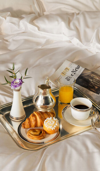 Breakfast in bed at Hotel Hassler Roma