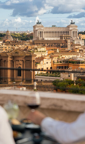 View across Rome from Hassler Roma Hotel