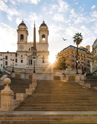 Hotel Hassler Roma at the top of the famous Spanish Steps in Rome