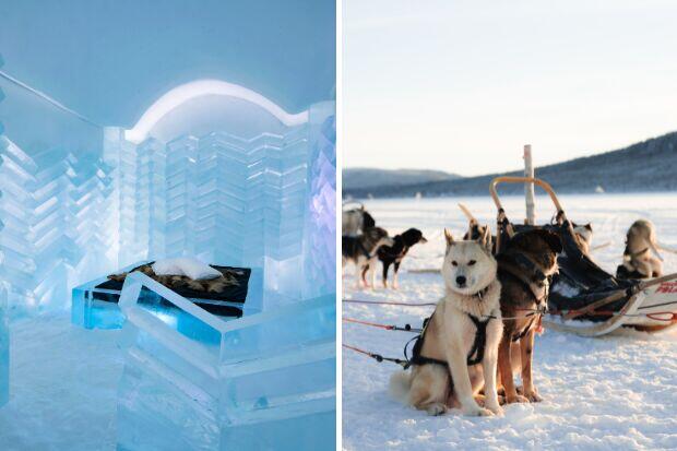 ICEHOTEL and huskies in Swedish Lapland