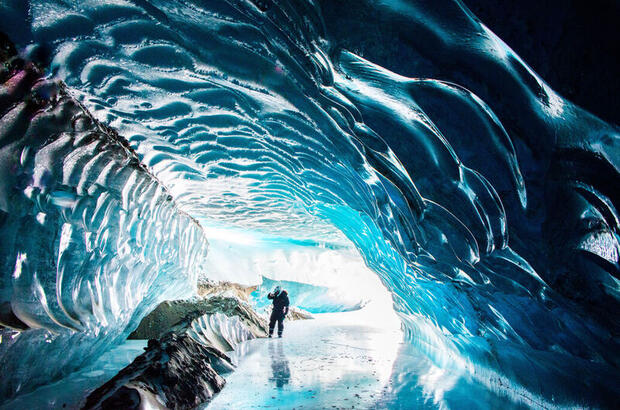 Ice cave in Svalbard