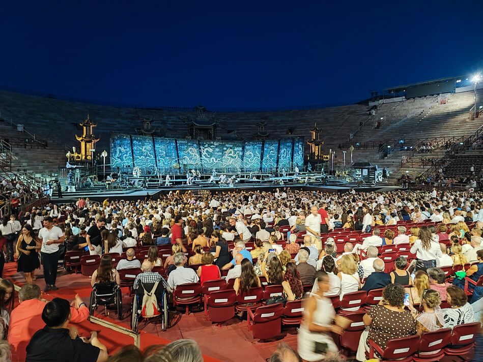 An evening performance at Arena di Verona An evening performance at Arena di Verona