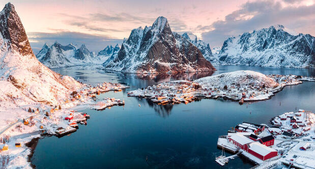 Reine, Lofoten Islands, Norway, during winter