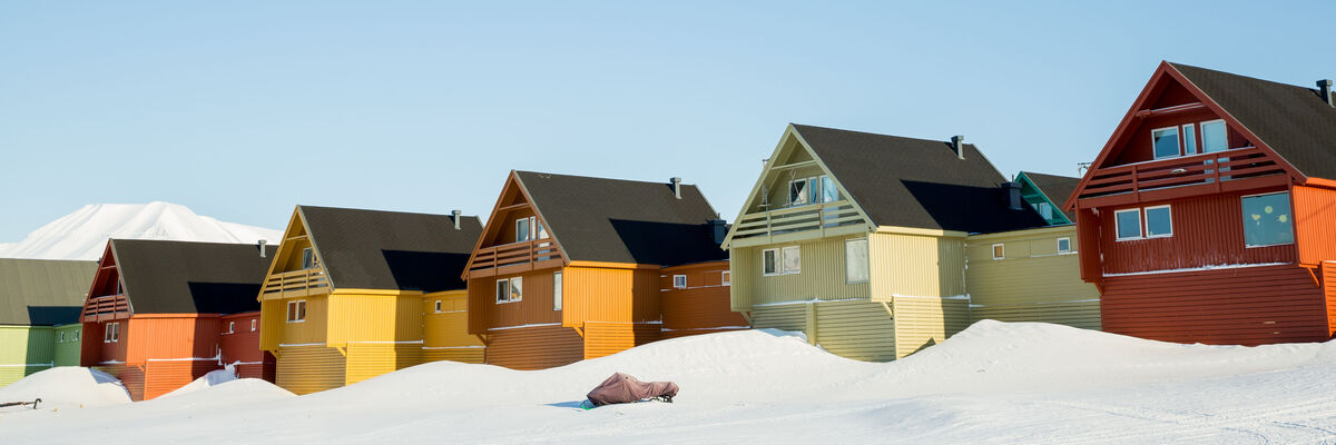 Colourful houses of Longyearbyen, Svalbard
