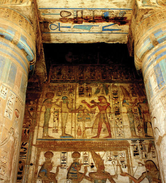 Hieroglyphs at the temple of Karnak near Luxor