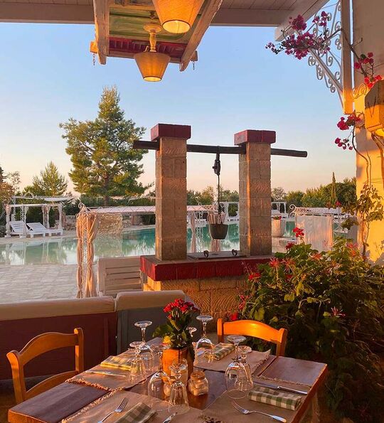 Evening dining at Masseria Montenapoleone