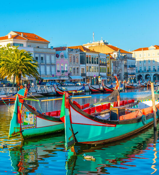 Traditional boats in Aveiro, Portugal