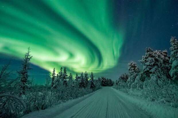 Northern Lights near Kiruna, Swedish Lapland
