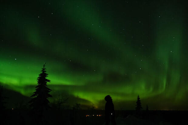 Northern Lights in Arctic Lakeland, Finland