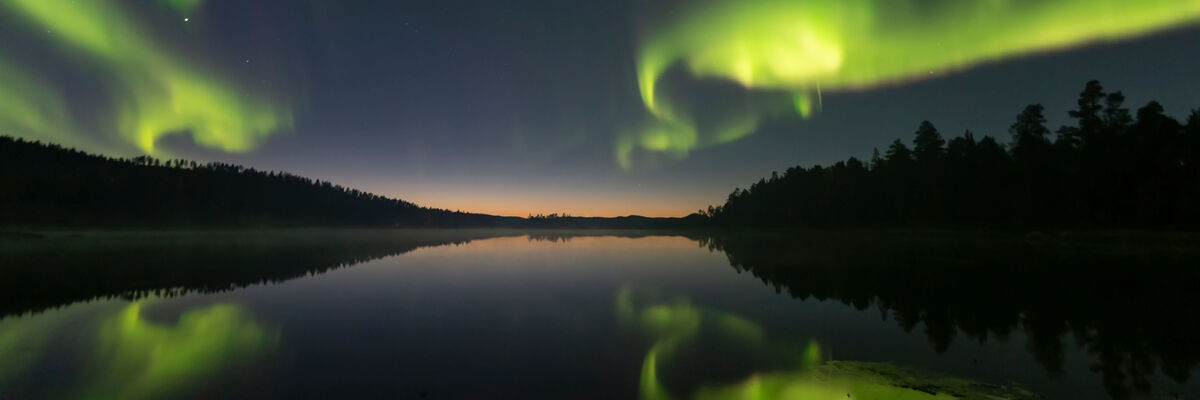 Autumn Northern Lights in Finnish Lapland