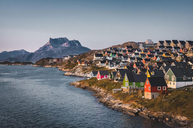 Colourful houses of Nuuk, the capital of Greenland