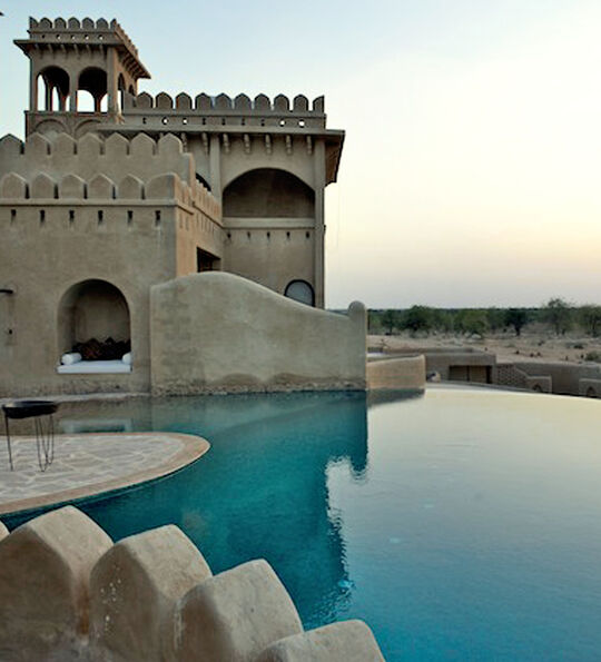 Poolside at Mihir Garh
