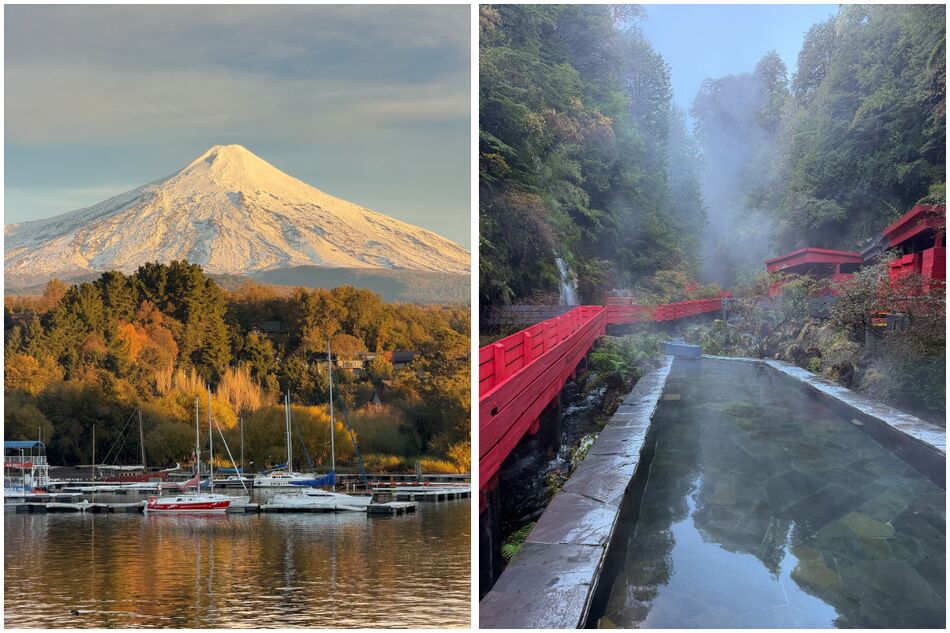 Villarrica Volcano & Termas Geometricas near Pucon, Chilean Lake District Villarrica Volcano & Termas Geometricas near Pucon, Chilean Lake District