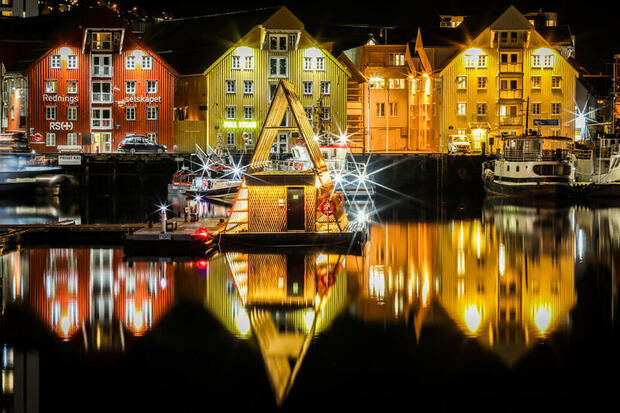 Pust floating sauna in Tromso, Norway