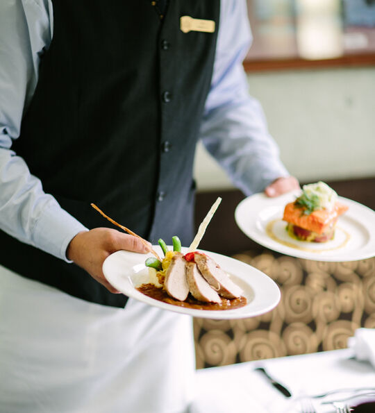 Dining onboard Rocky Mountaineer