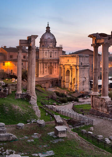 The ruins of the Roman Forum, Rome, Italy