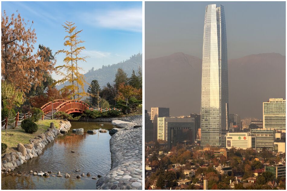 Japanese Garden & Gran Torre, Santiago, Chile Japanese Garden & Gran Torre, Santiago, Chile