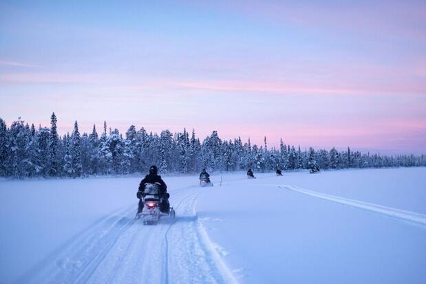Snowmobiling, Finnish Lapland