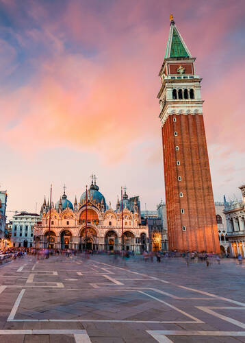 A beautiful summer's evening at St Mark's Square in the heart of historic Venice.