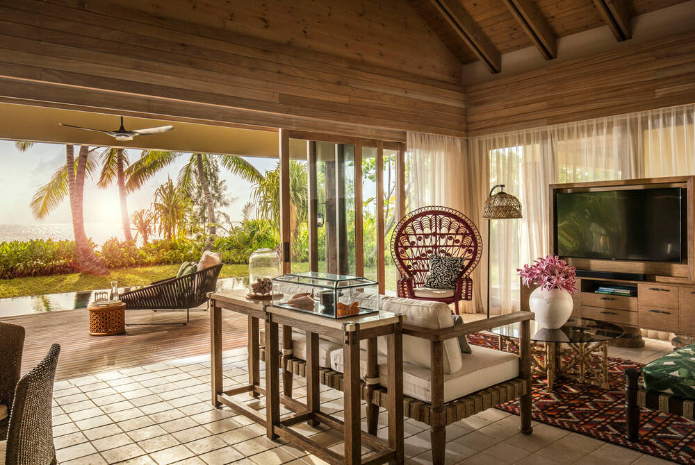 Suite living room, Four Seasons Resort Seychelles at Desroches Island