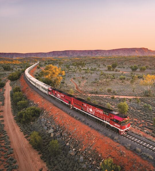 The Ghan in the Australian Outback