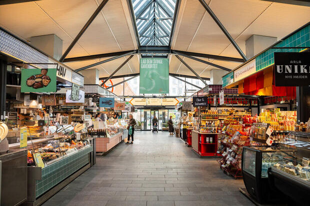 Torvehallerne market hall, Copenhagen, Denmark
