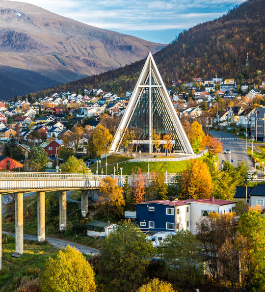 The Arctic city of Tromso in autumn