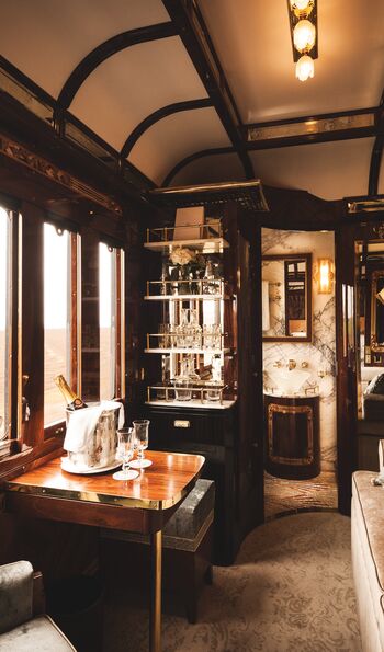 The Venice Grand Suite aboard the Venice Simplon-Orient-Express