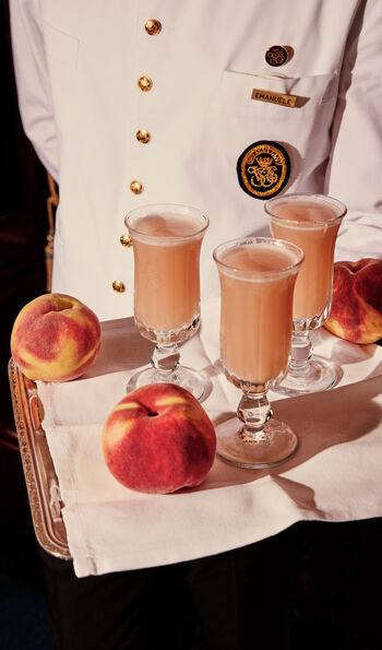 Peach Bellinis on the Venice Simplon-Orient-Express